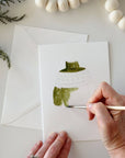 Warm + cozy paintable notecard