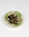 Pottery Dish Bowl - Pressed Flowers