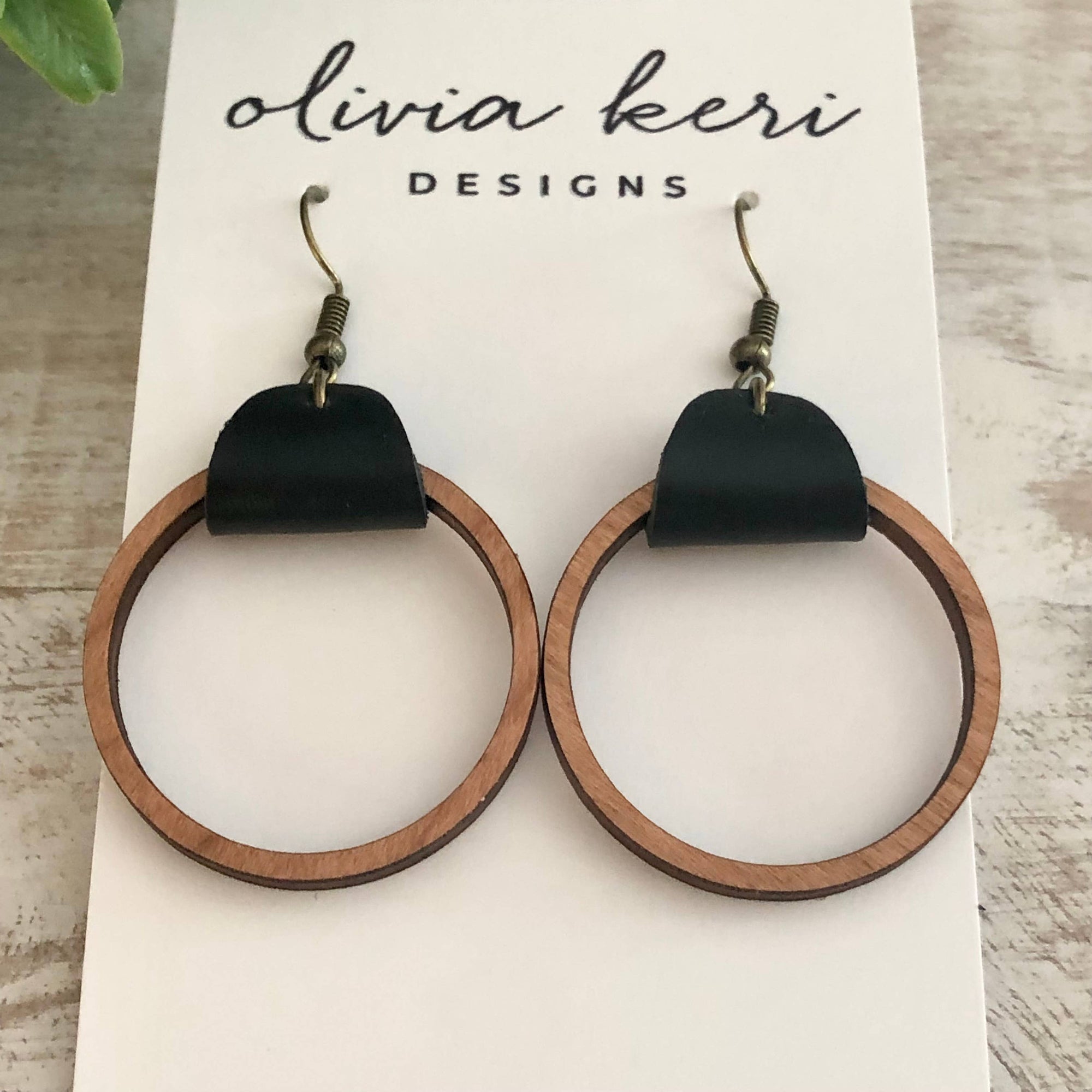 Wood Hoops - Black