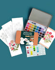Zinnia Garden watercolor painting kit
