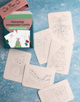 Paintable Watercolor Card Deck - Colorful Christmas