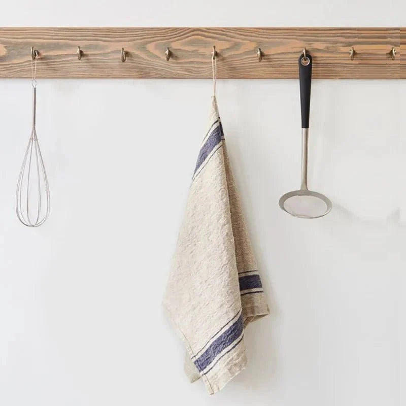Blue Stripe Heavyweight Linen Towel