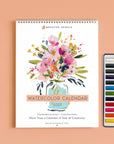 2027 Botanical Watercolor Calendar, Guided Art Gift