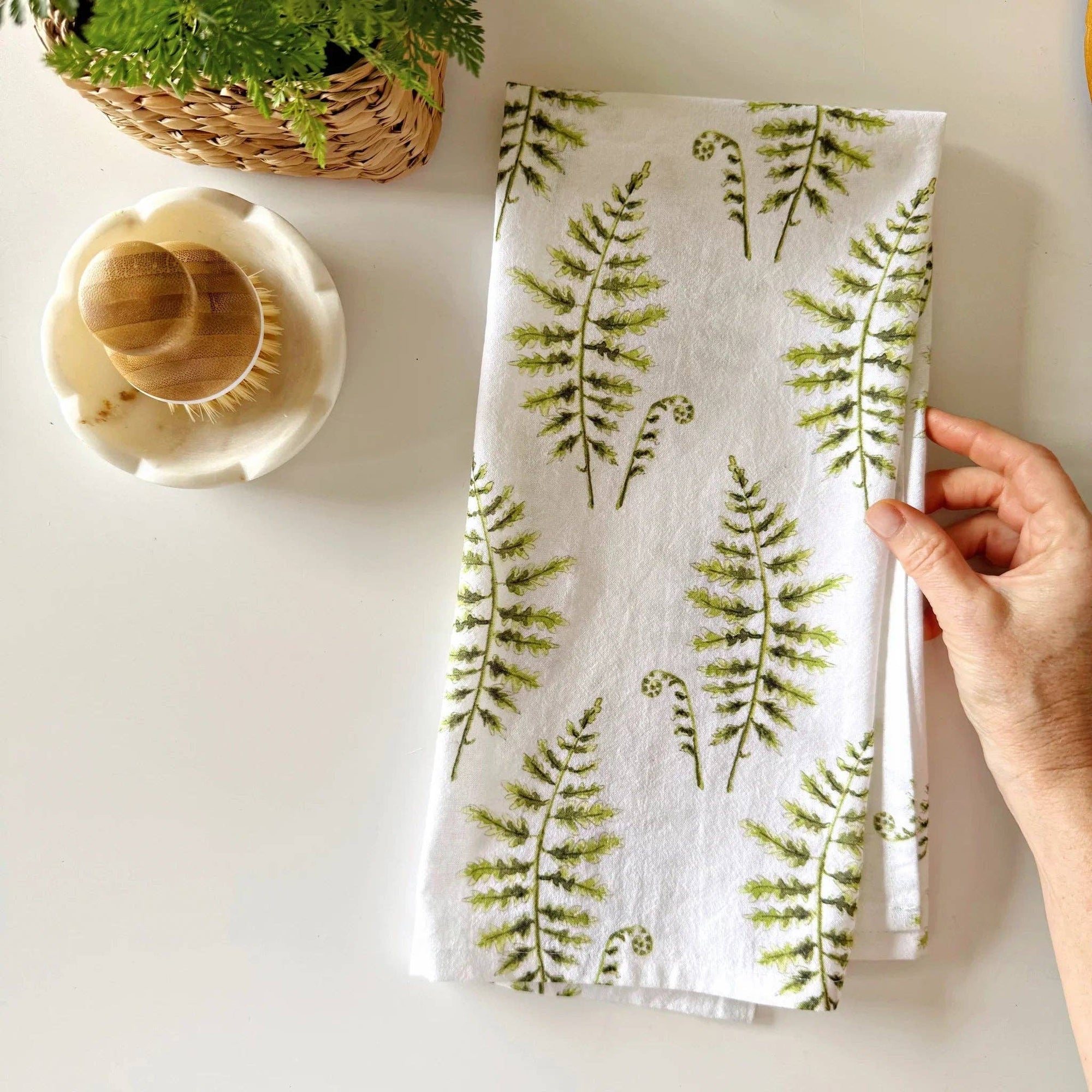 Fern cotton flour sack tea towel