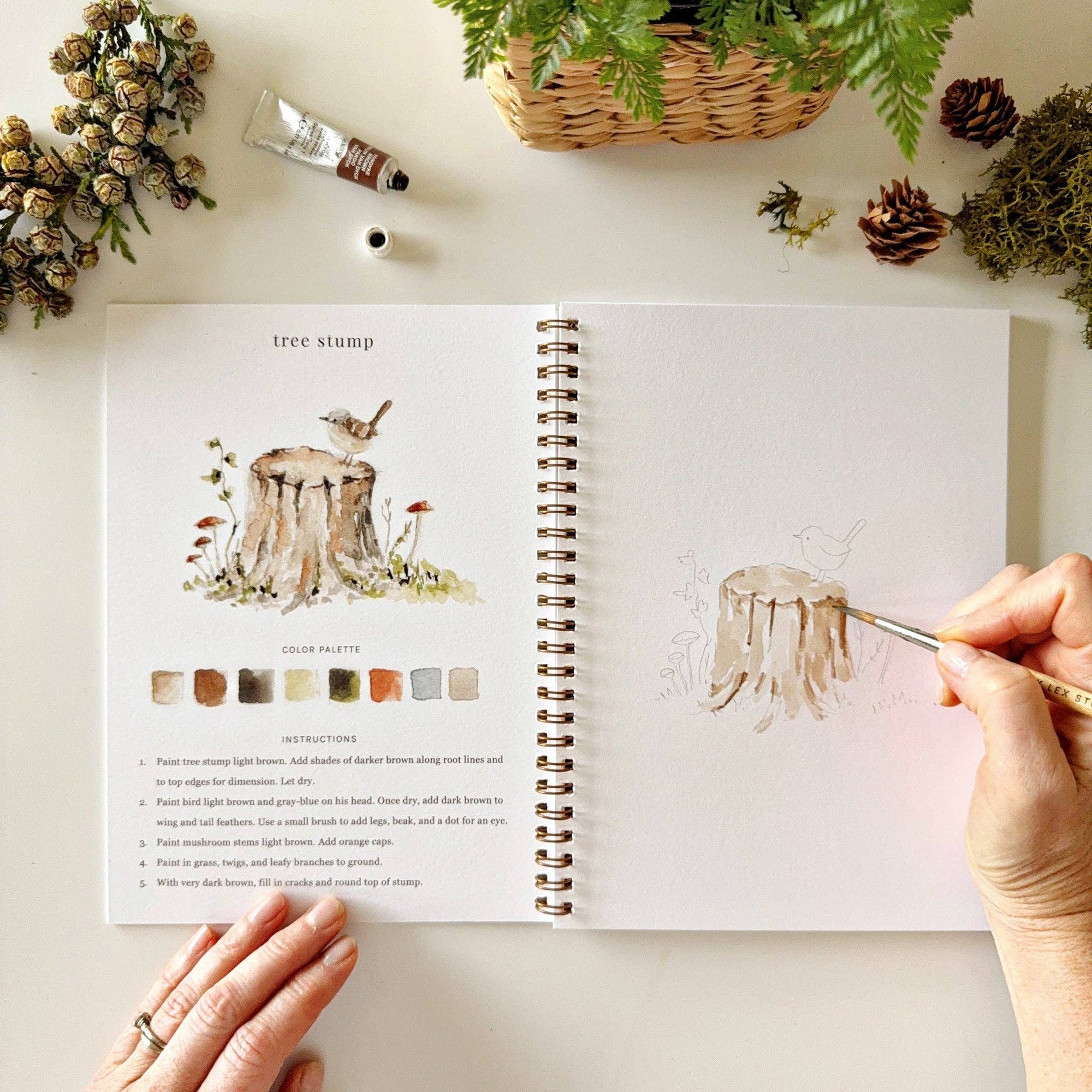 Emily Lex Woodland watercolor workbook