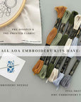 Hand Embroidery Kit - Camelot in Pewter & Mustard