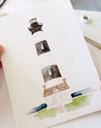 Seaside paintable notecard