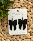 Bow Earrings - Black