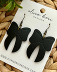 Bow Earrings - Black