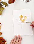Fall leaves paintable notecards