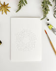 Wreaths paintable watercolor notecard set