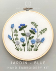 Hand Embroidery Kit  - Jardín in Blue