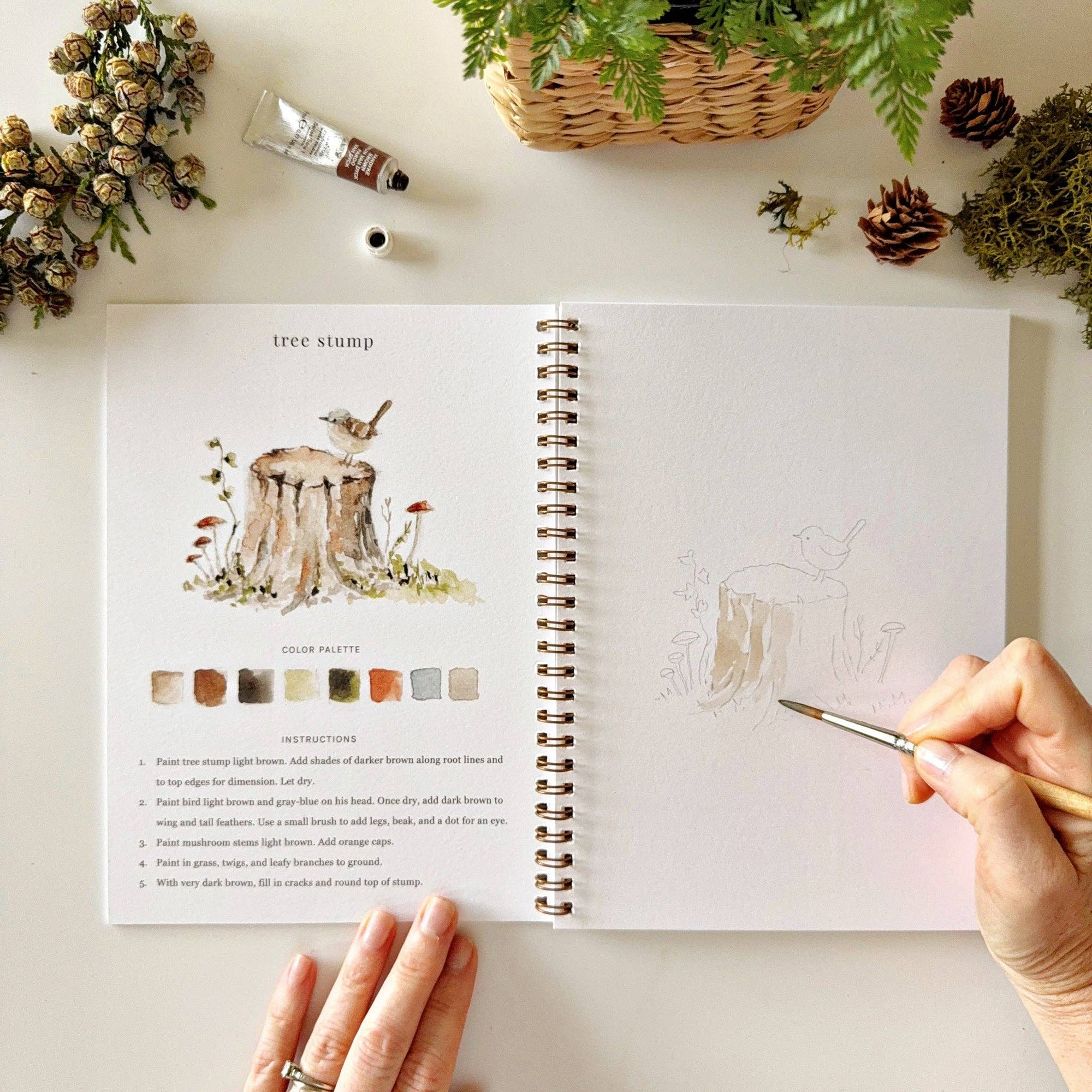 Emily Lex Woodland watercolor workbook