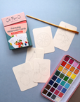 Paintable Watercolor Card Deck - Fruits and Veggies