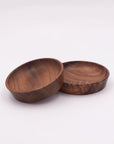 3.5" Walnut Wood Large Condiment Cup