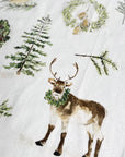 Evergreen christmas tea towel