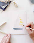 Seaside paintable notecard
