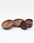 3.5" Walnut Wood Large Condiment Cup