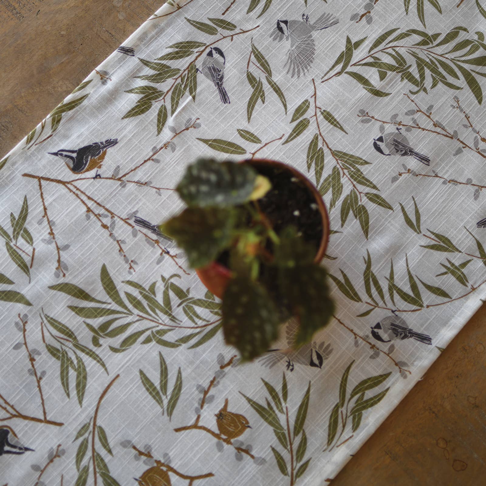 June &amp; December Organic Table Runner Willow Thicket